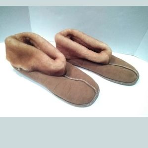 Men's Brown Moccasin Slippers No Size Tag